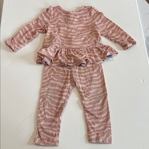 GAP Pink Zebra Baby Outfit